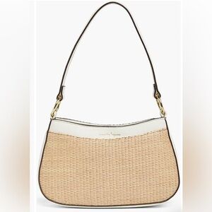 Nanette Lepore Barri Straw Baguette Shoulder Bag Handbag